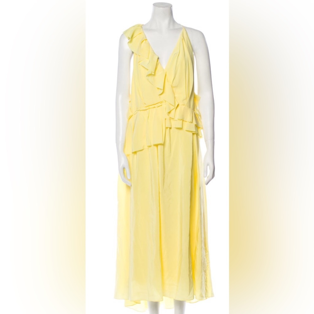 Victoria Beckham Yellow Maxi Dress